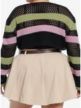 Sweet Society Stripe Girls Knit Shrug Plus Size, PINK, alternate