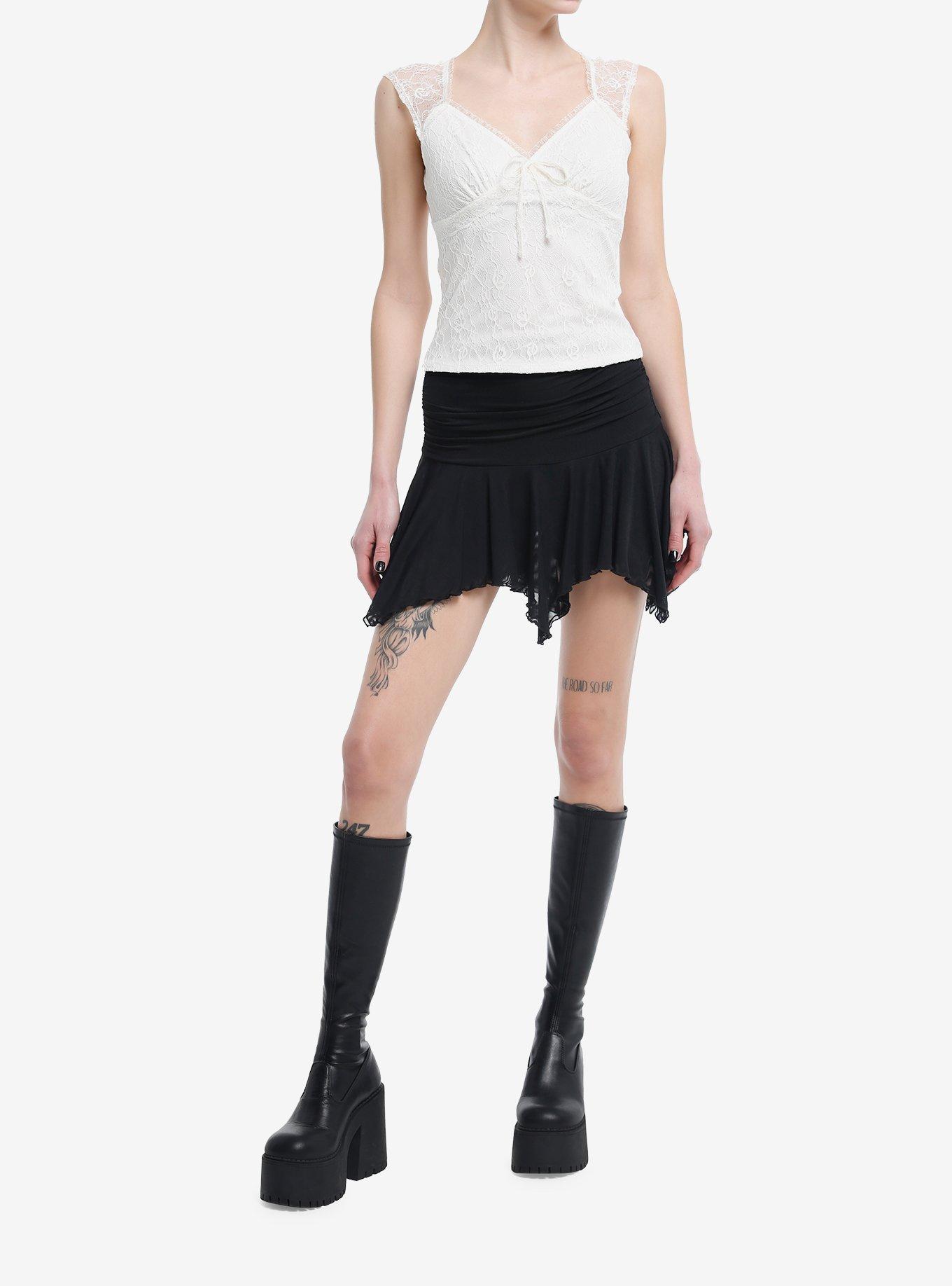 Sweet Society Ivory Lace Sweetheart Top, IVORY, alternate