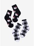 Hello Kitty Plaid Fuzzy Socks 2 Pair, , alternate
