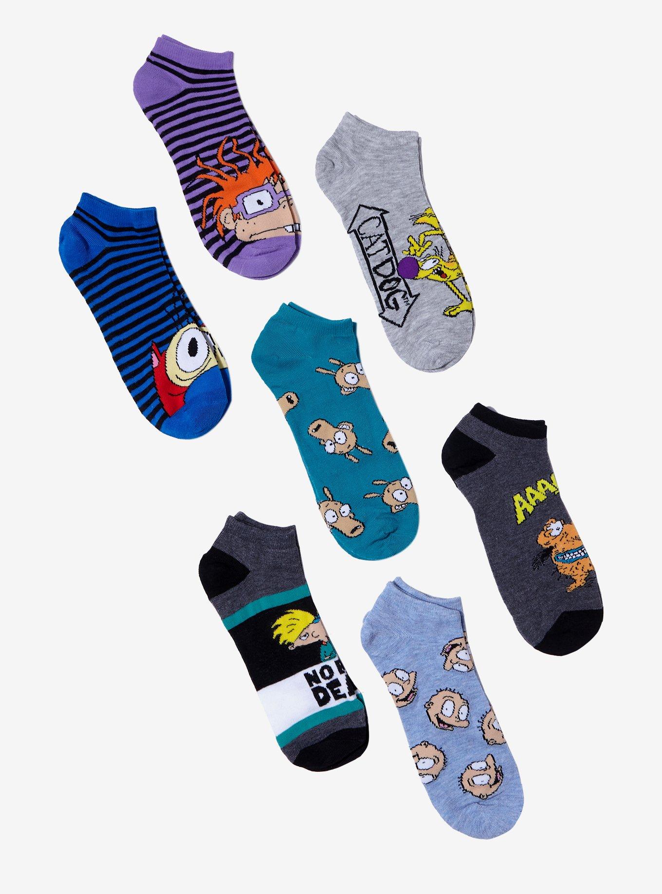 Nickelodeon '90s Cartoons 7 Days Of Socks Gift Set, , alternate