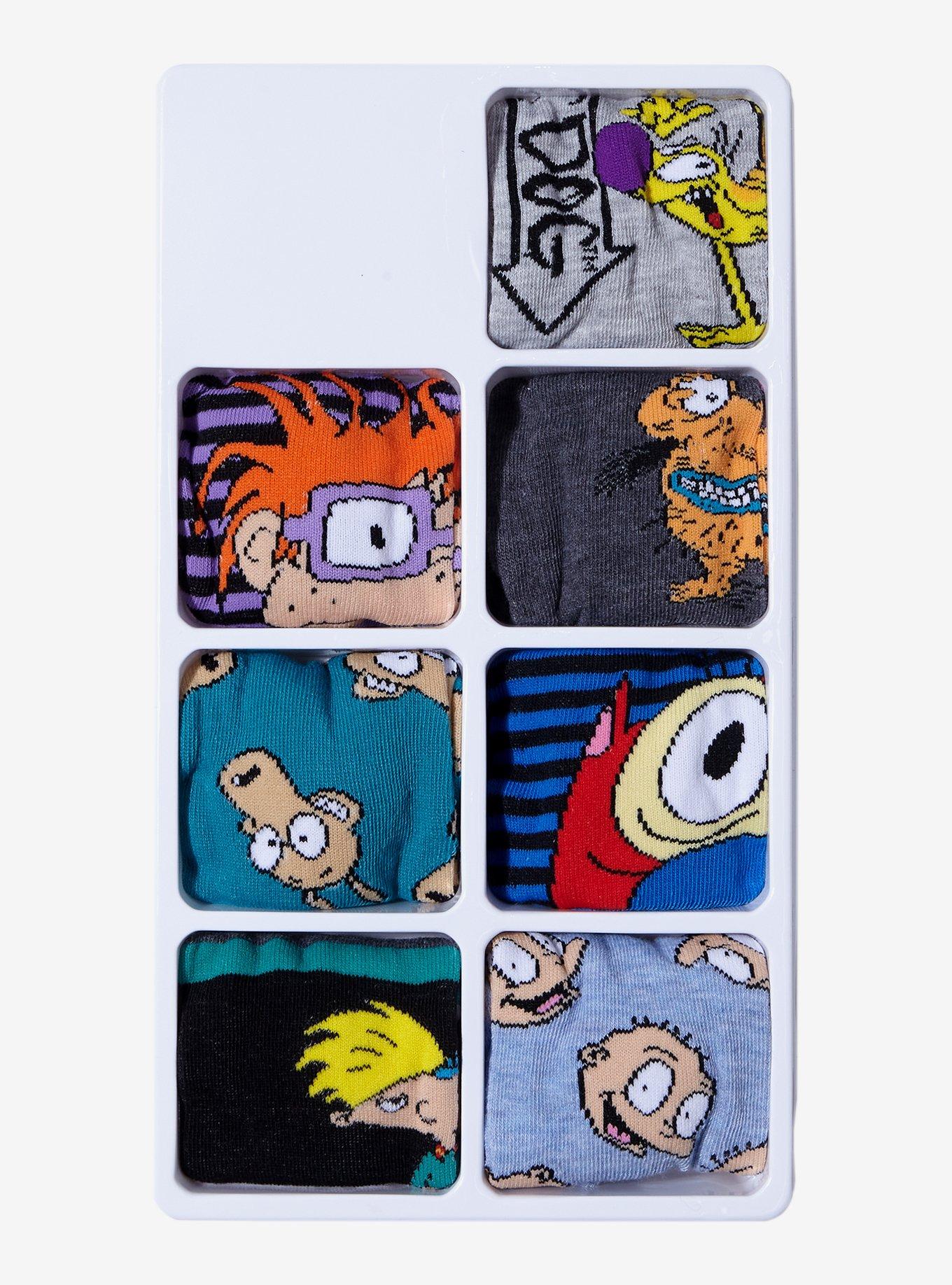 Nickelodeon '90s Cartoons 7 Days Of Socks Gift Set, , alternate
