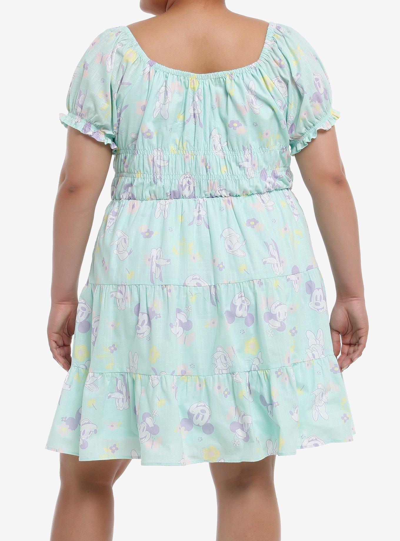 Her Universe Disney Mickey Mouse And Friends Pastel Spring Dress Plus Size, MINT, alternate