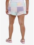 Her Universe Disney Pastel Spring Patchwork Lounge Shorts Plus Size, MULTI, alternate