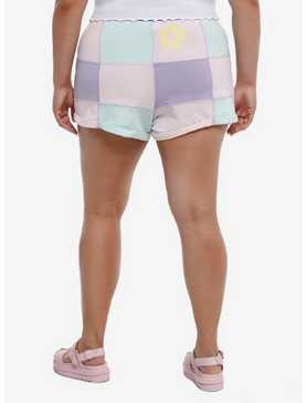 Her Universe Disney Pastel Spring Patchwork Lounge Shorts Plus Size, , hi-res