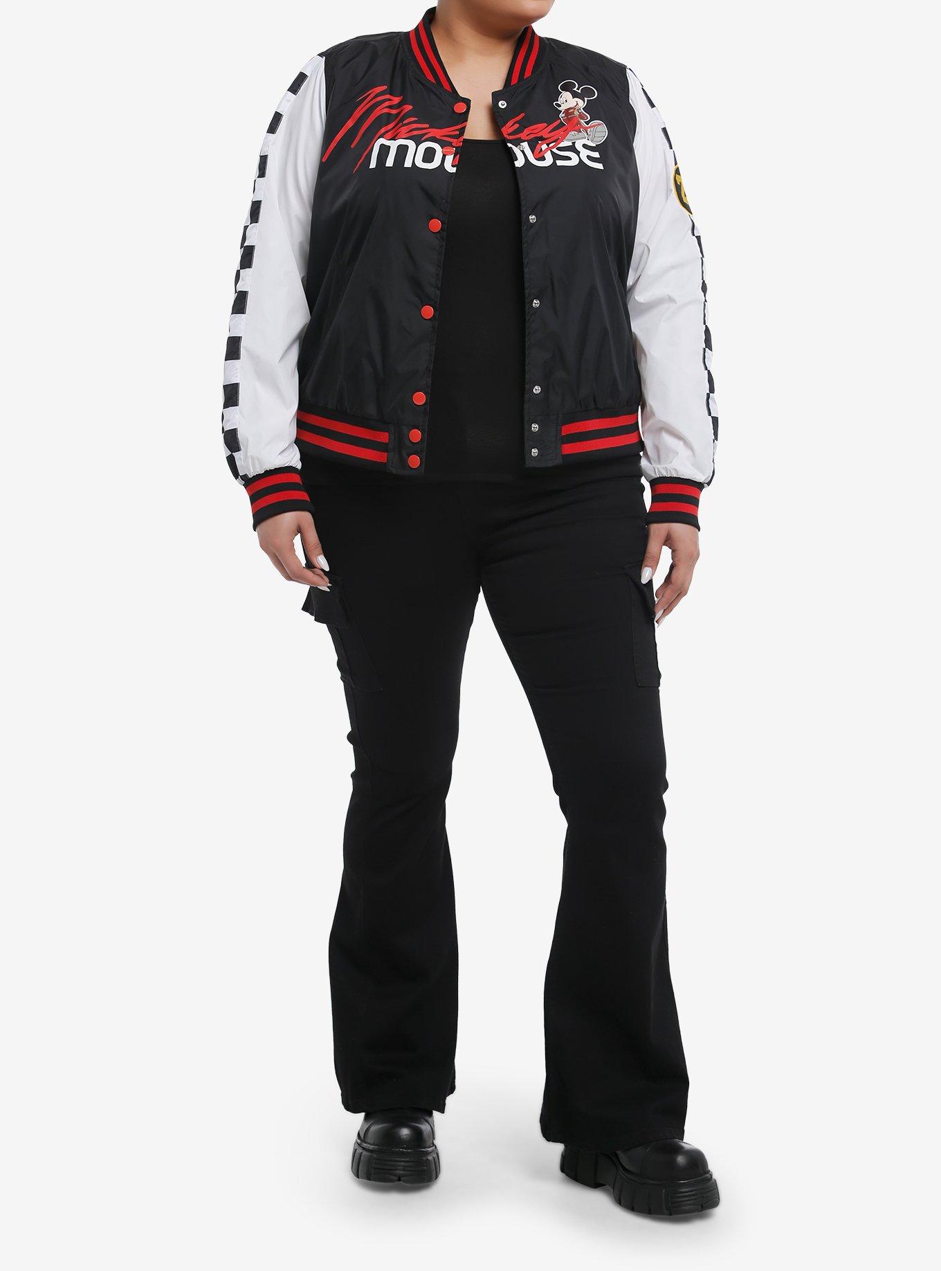 Disney Mickey Mouse Racing Varsity Windbreaker Jacket Plus Size, MULTI, alternate