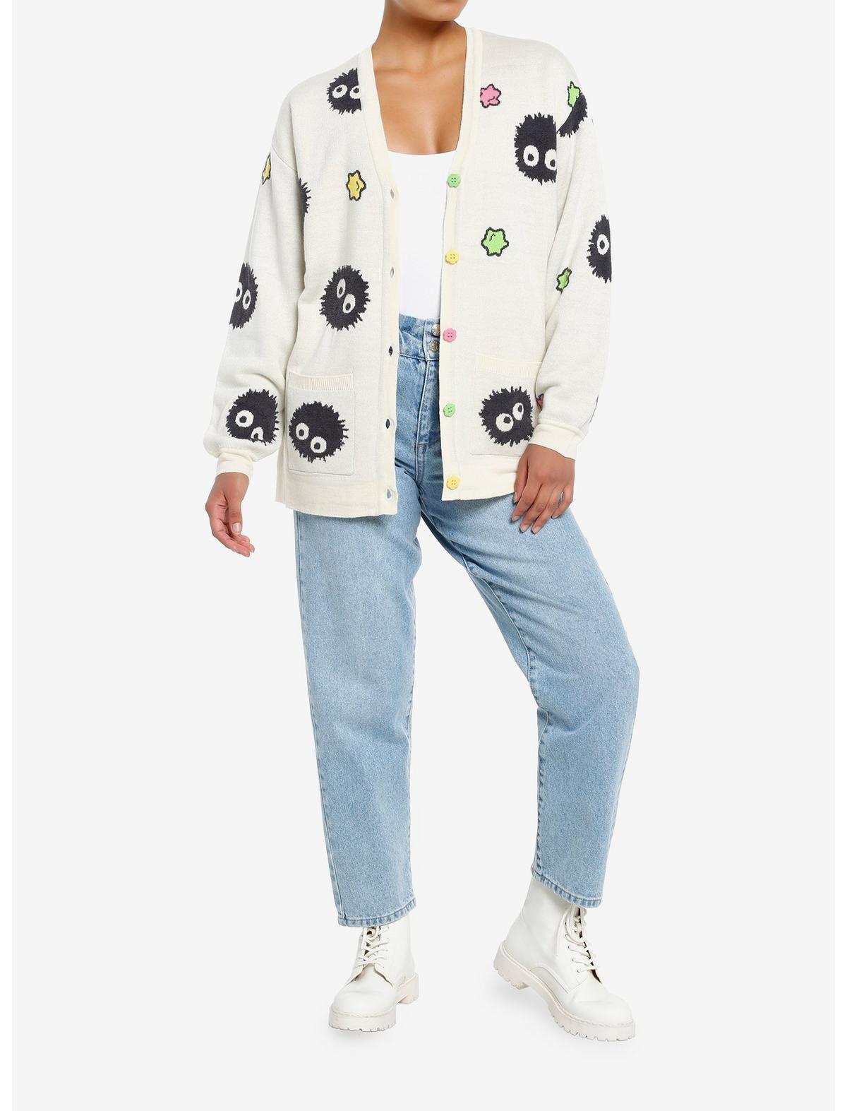 Her Universe Studio Ghibli Spirited Away Soot Sprites Star Candy Oversized Cardigan, MULTI, alternate