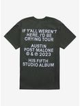 Post Malone If Y'all Weren't Here Tour T-Shirt, ARMY GREEN, alternate