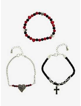 Social Collision® Roses & Skulls Bracelet Set, , hi-res