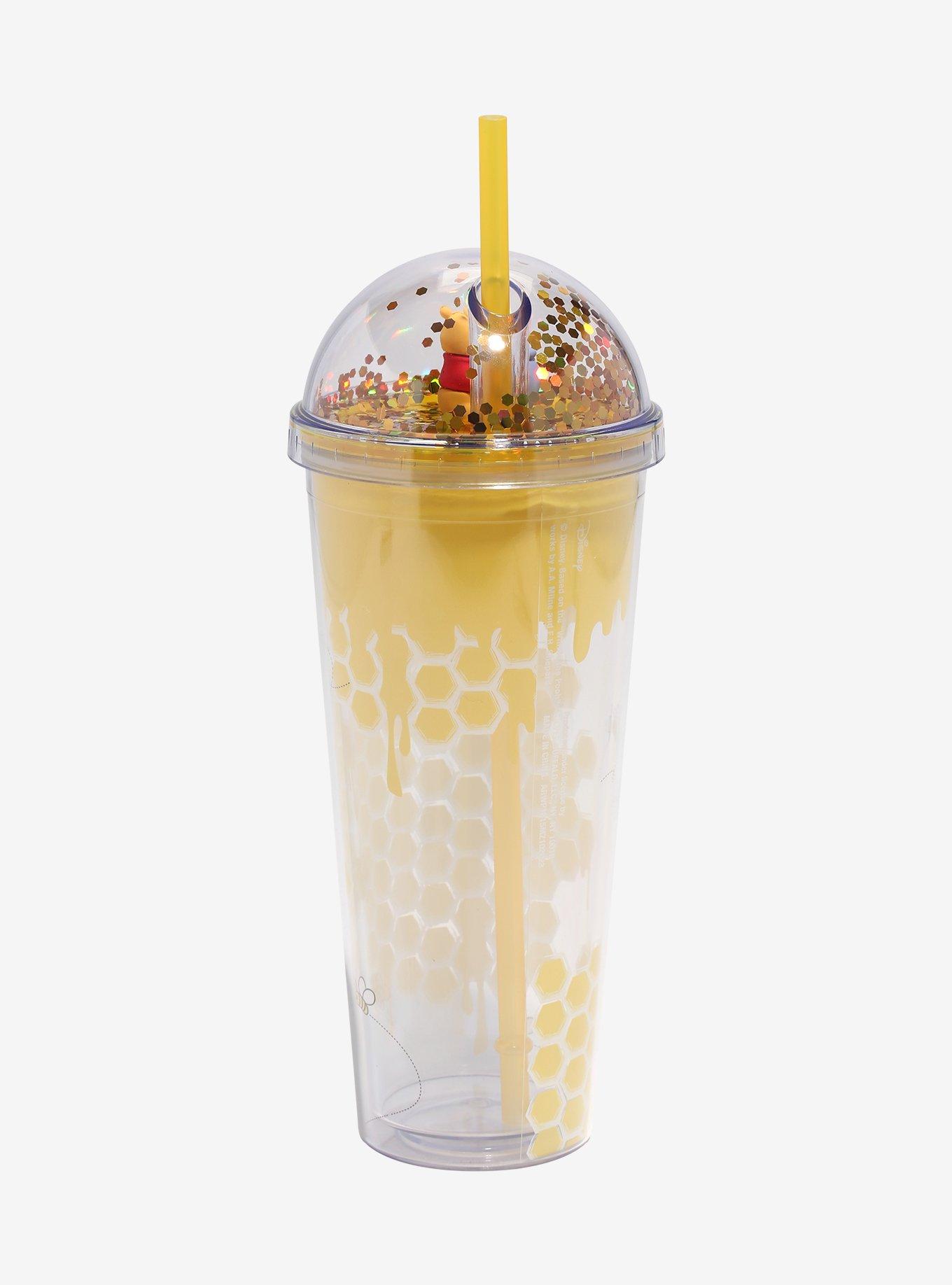 Disney Winnie The Pooh Glitter Dome Acrylic Travel Cup