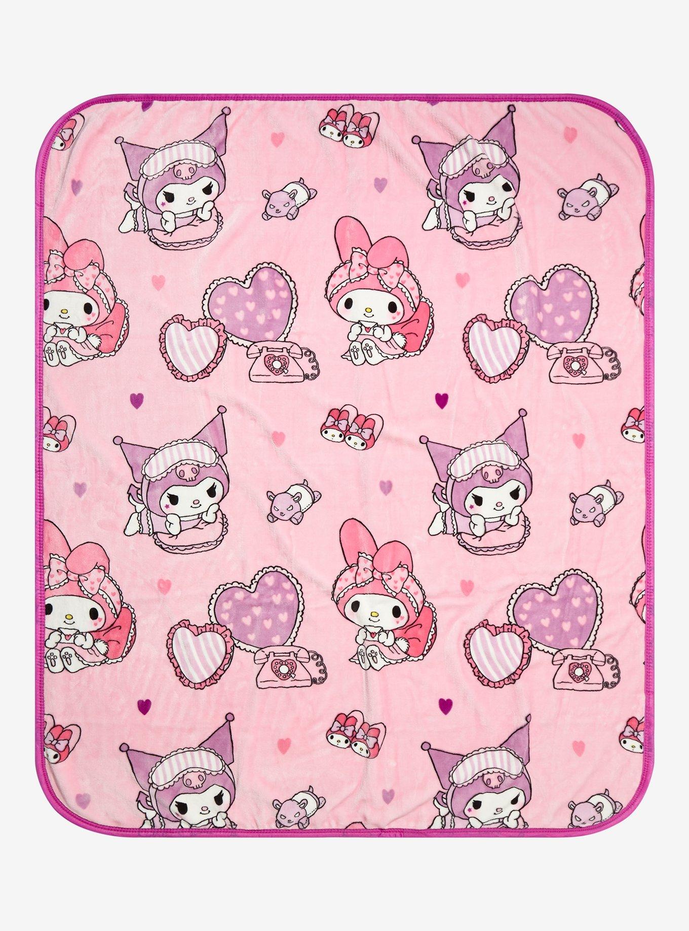Sanrio My Melody & Kuromi Double-Sided Fleece Throw, , alternate