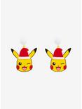 Pokemon Pikachu Santa Hat Drop Earrings, , alternate