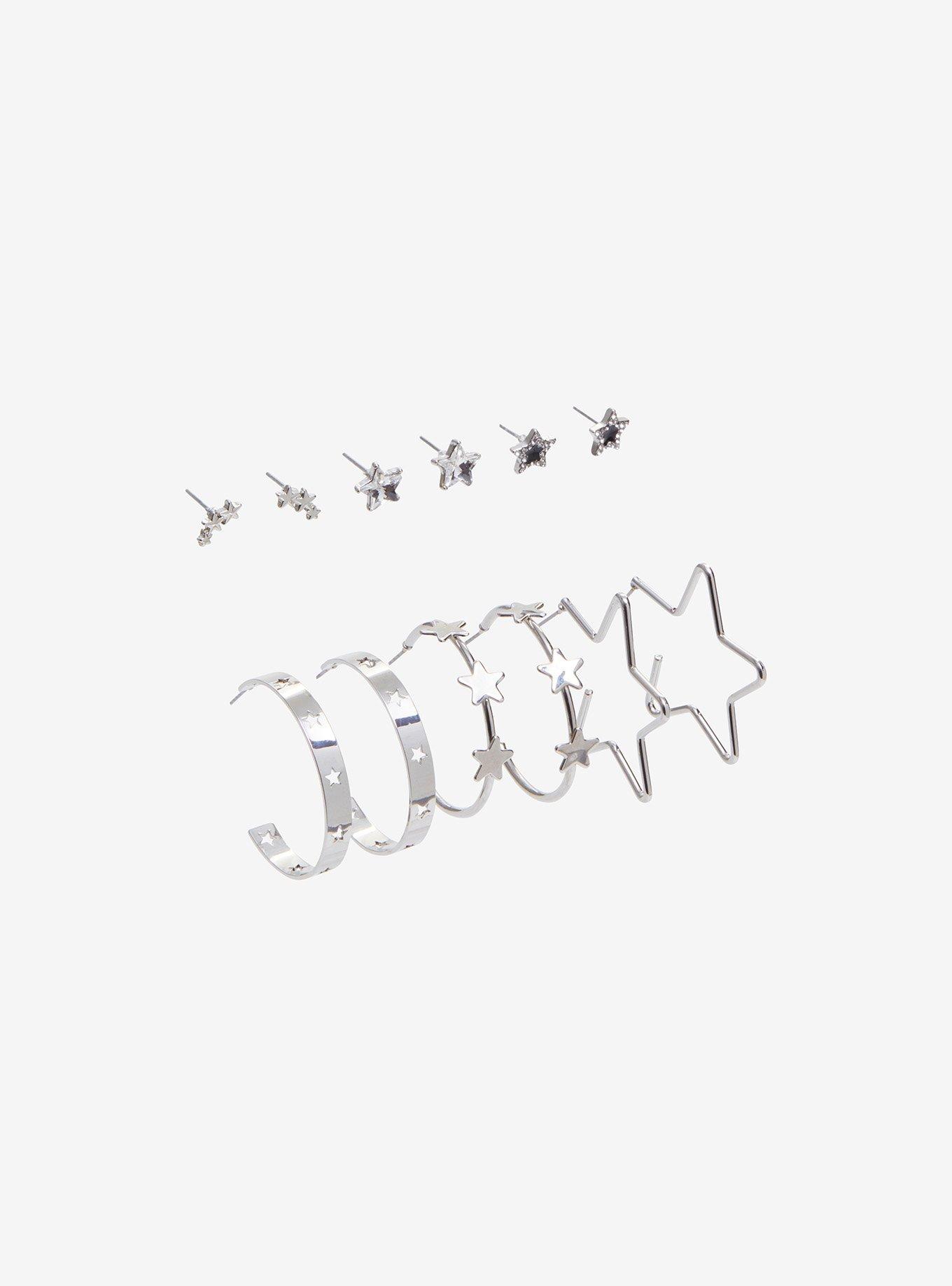 Social Collision Star Studs & Hoops Earring Set, , alternate