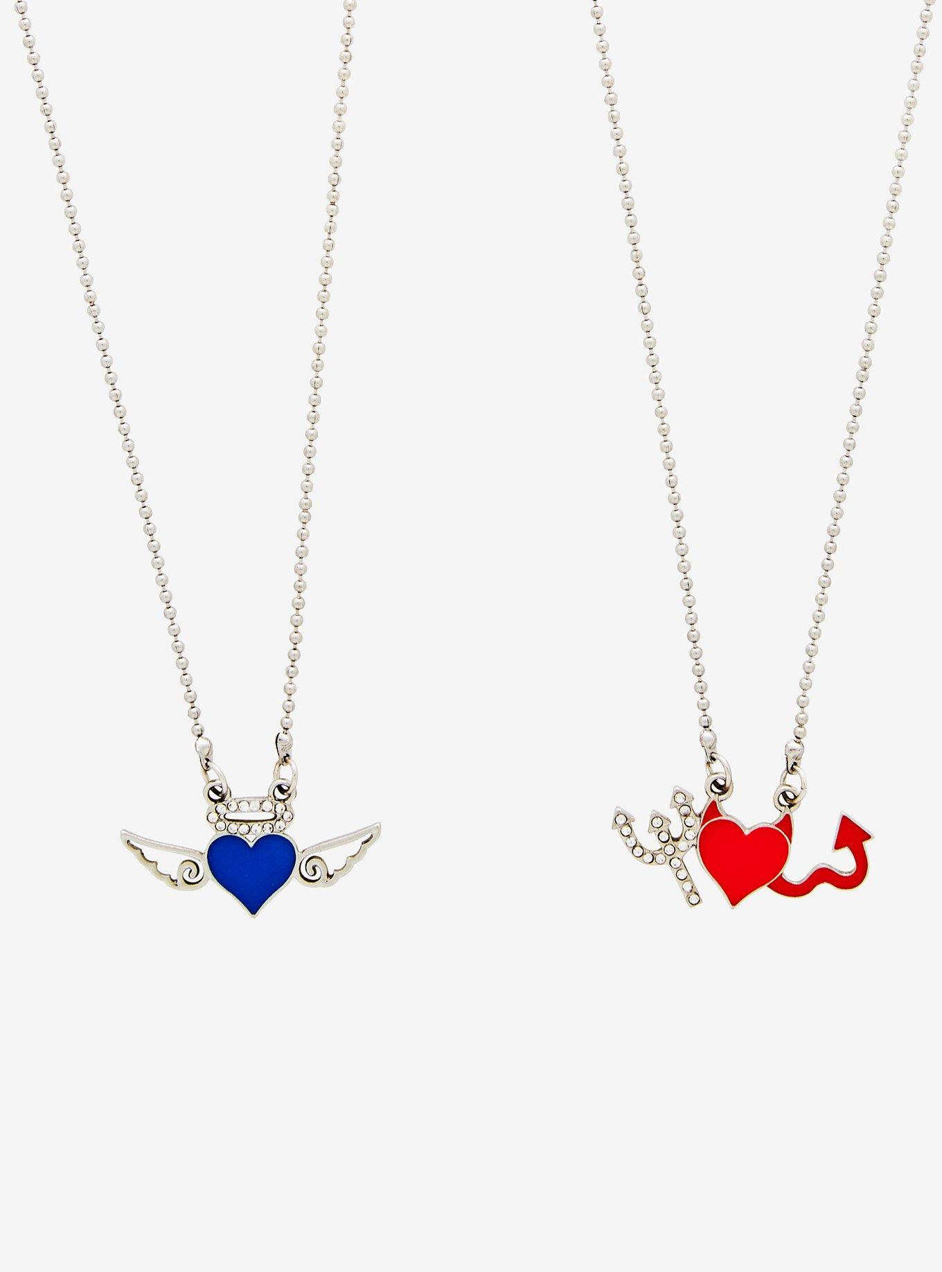 Social Collision&reg; Angel & Devil Best Friend Necklace Set, , alternate