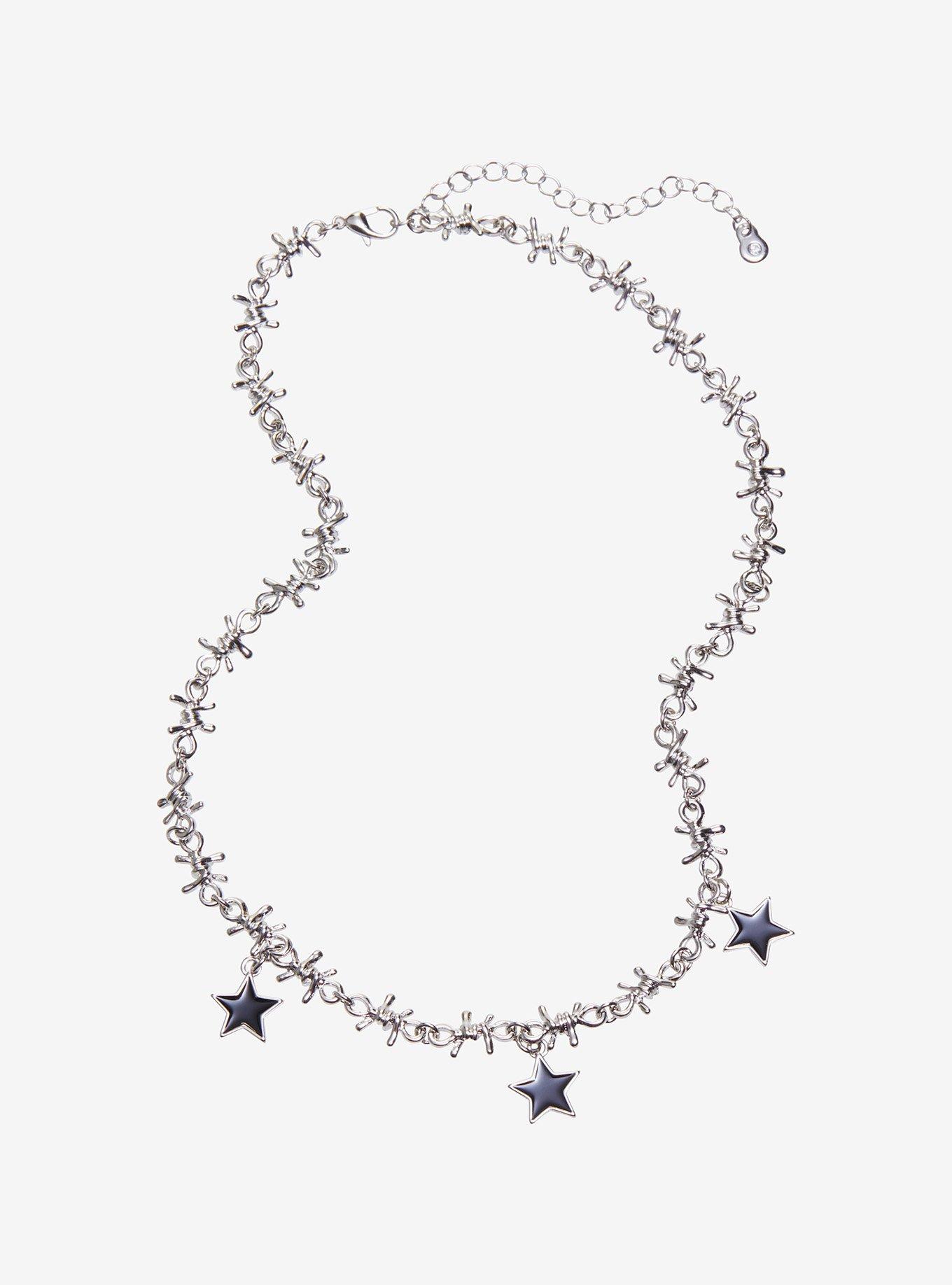Social Collision® Star Barbed Wire Necklace, , alternate