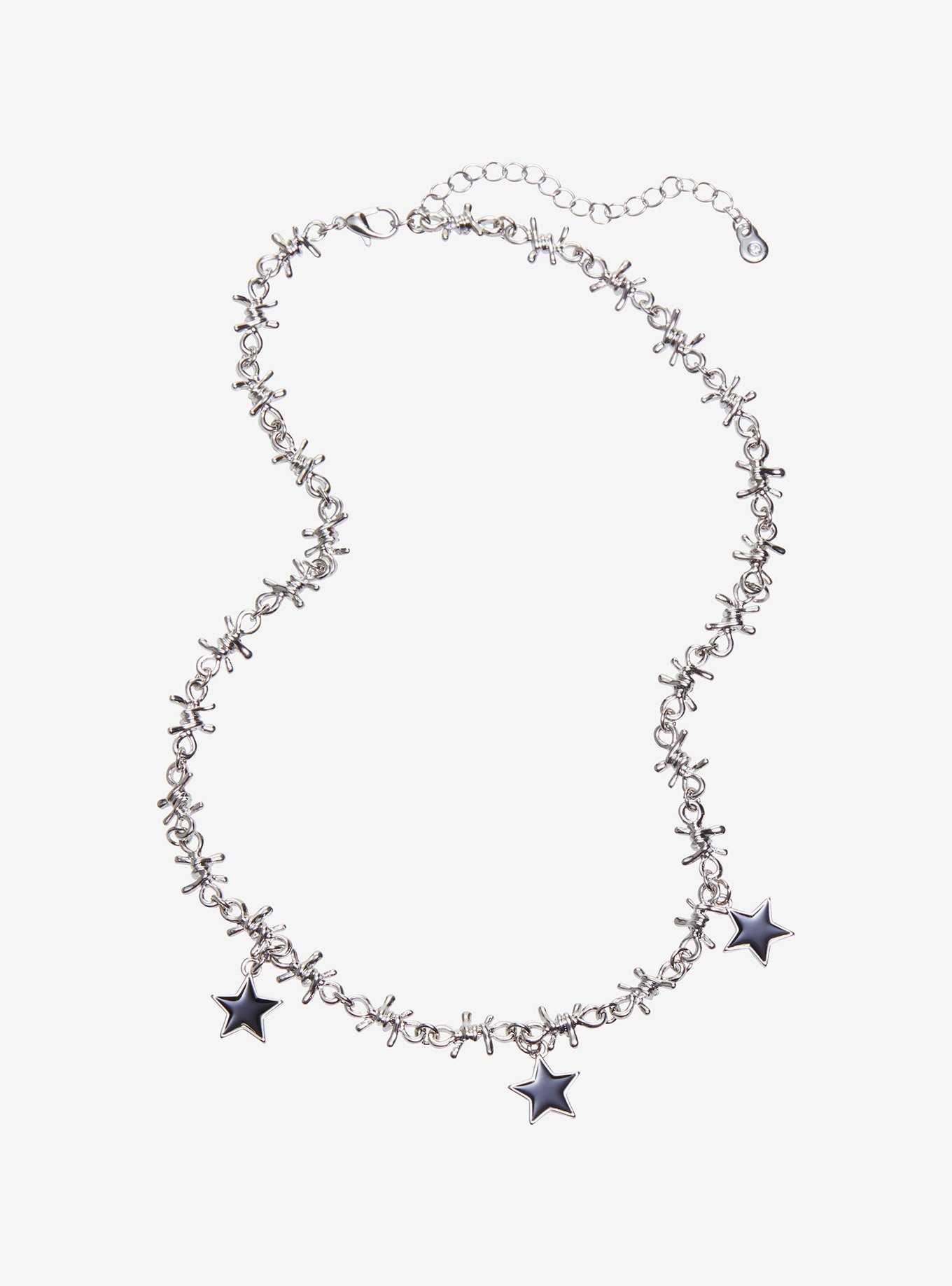 Social Collision® Star Barbed Wire Necklace, , hi-res