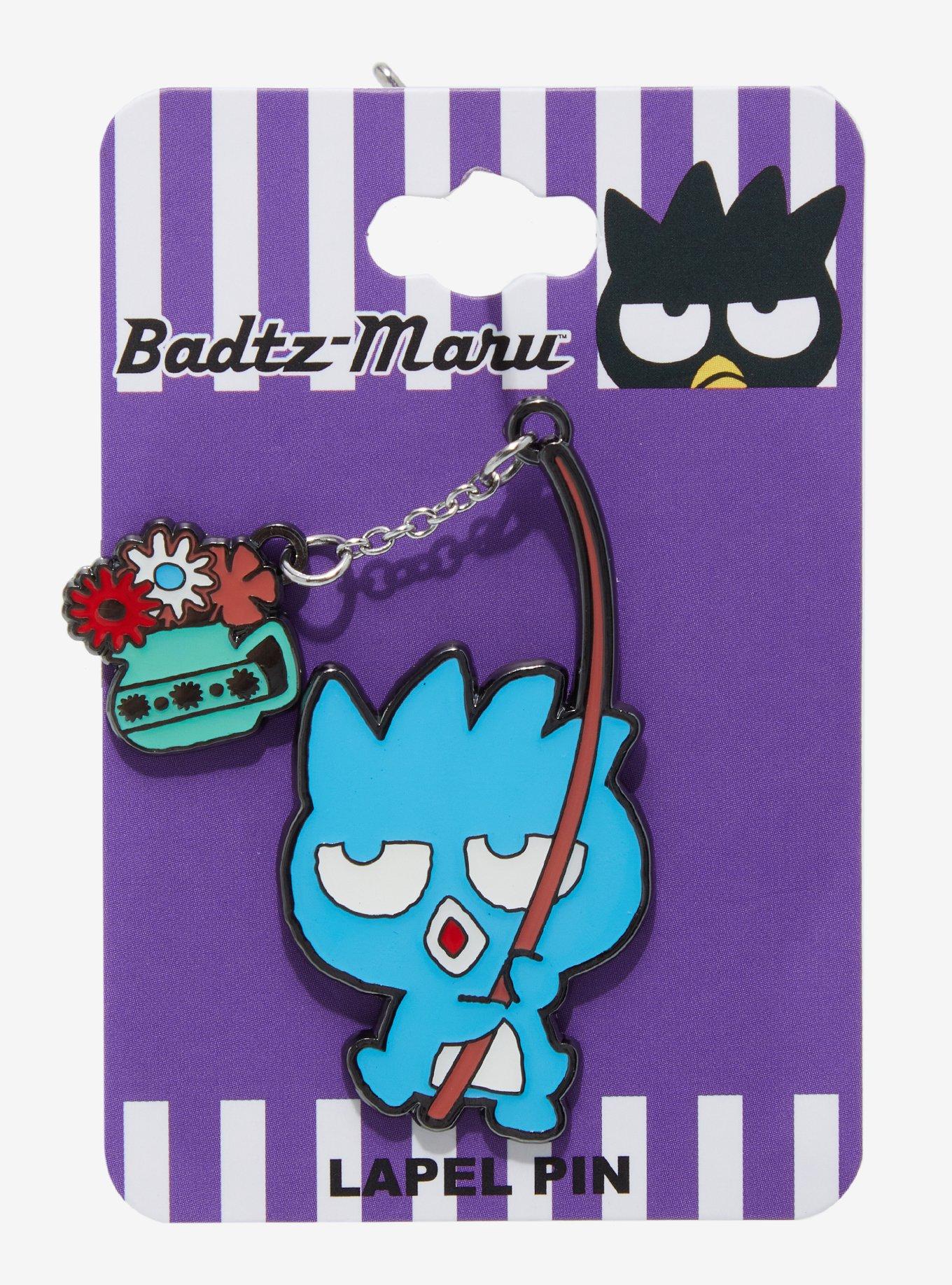 Batz-Maru Floral Fishing Pole Enamel Pin, , hi-res