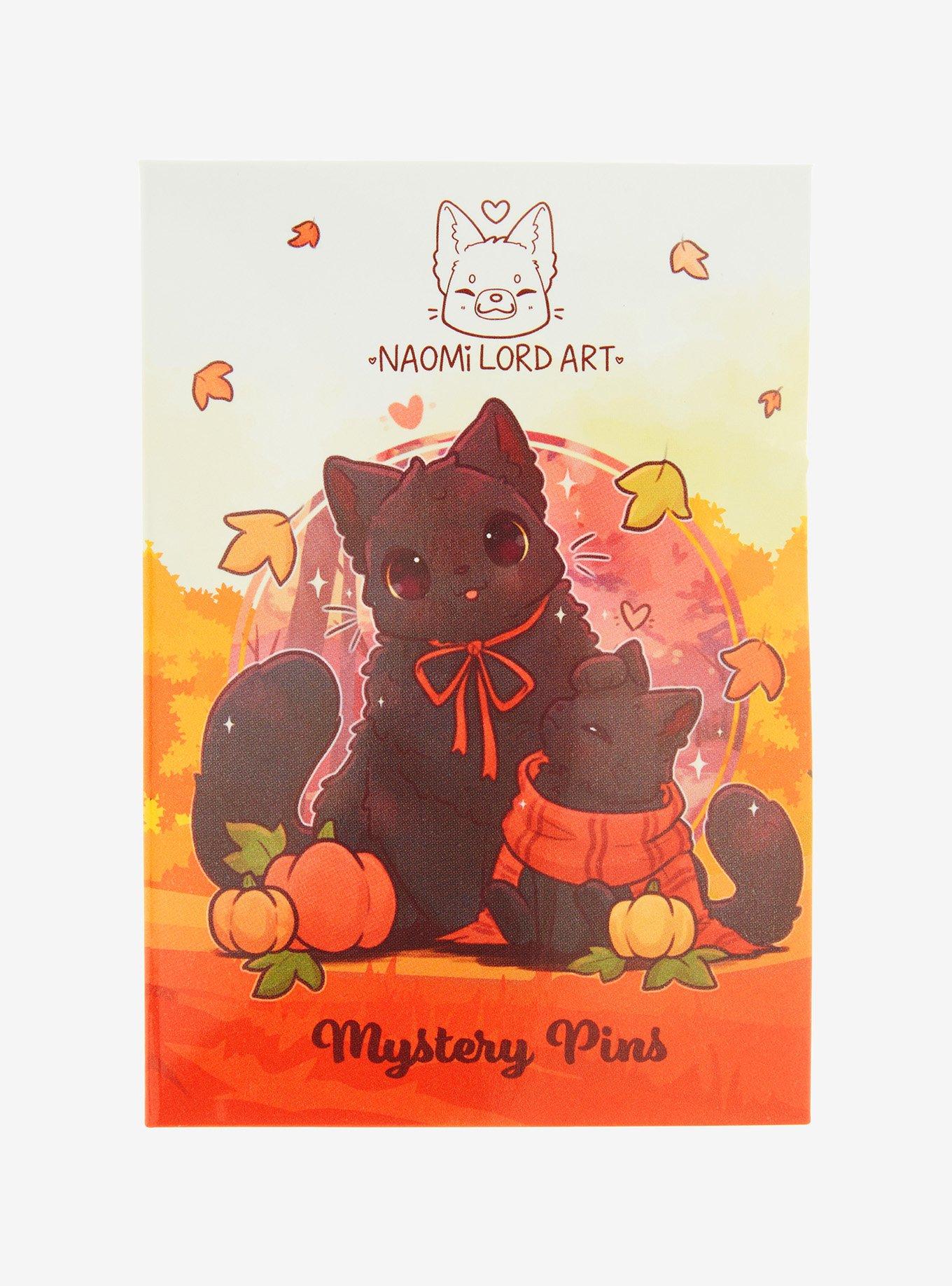 Fall Black Cat Blind Box Enamel Pin By Naomi Lord Art, , alternate