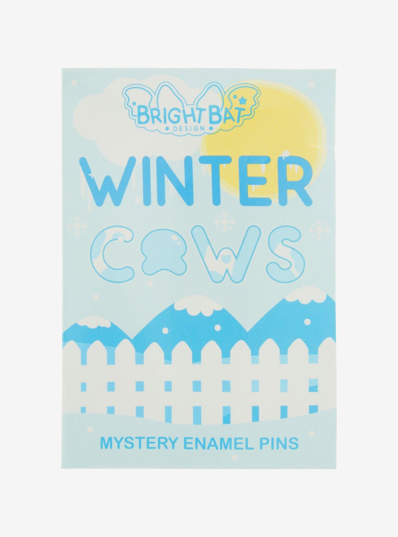 Winter Cows Blind Bag Enamel Pin By Bright Bat Design, , hi-res