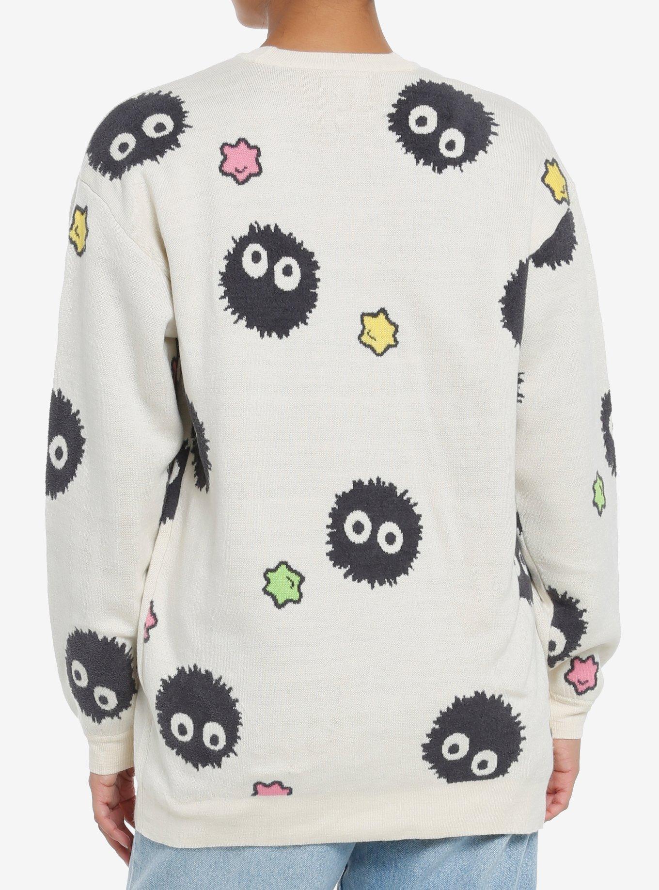 Studio Ghibli Spirited Away Soot Sprites Star Candy Girls Oversized Cardigan, MULTI, alternate