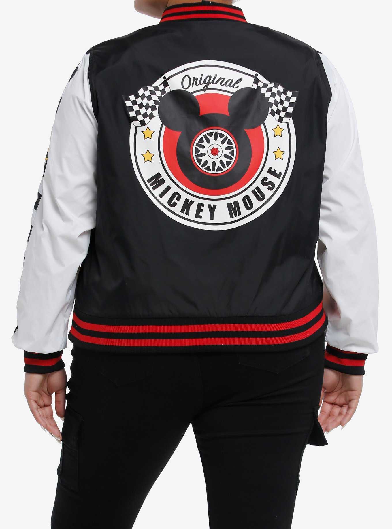 Disney Mickey Mouse Racing Girls Varsity Windbreaker Jacket Plus Size, , hi-res