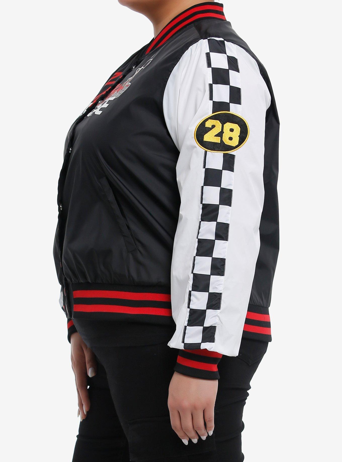 Disney Mickey Mouse Racing Girls Varsity Windbreaker Jacket Plus Size, MULTI, alternate