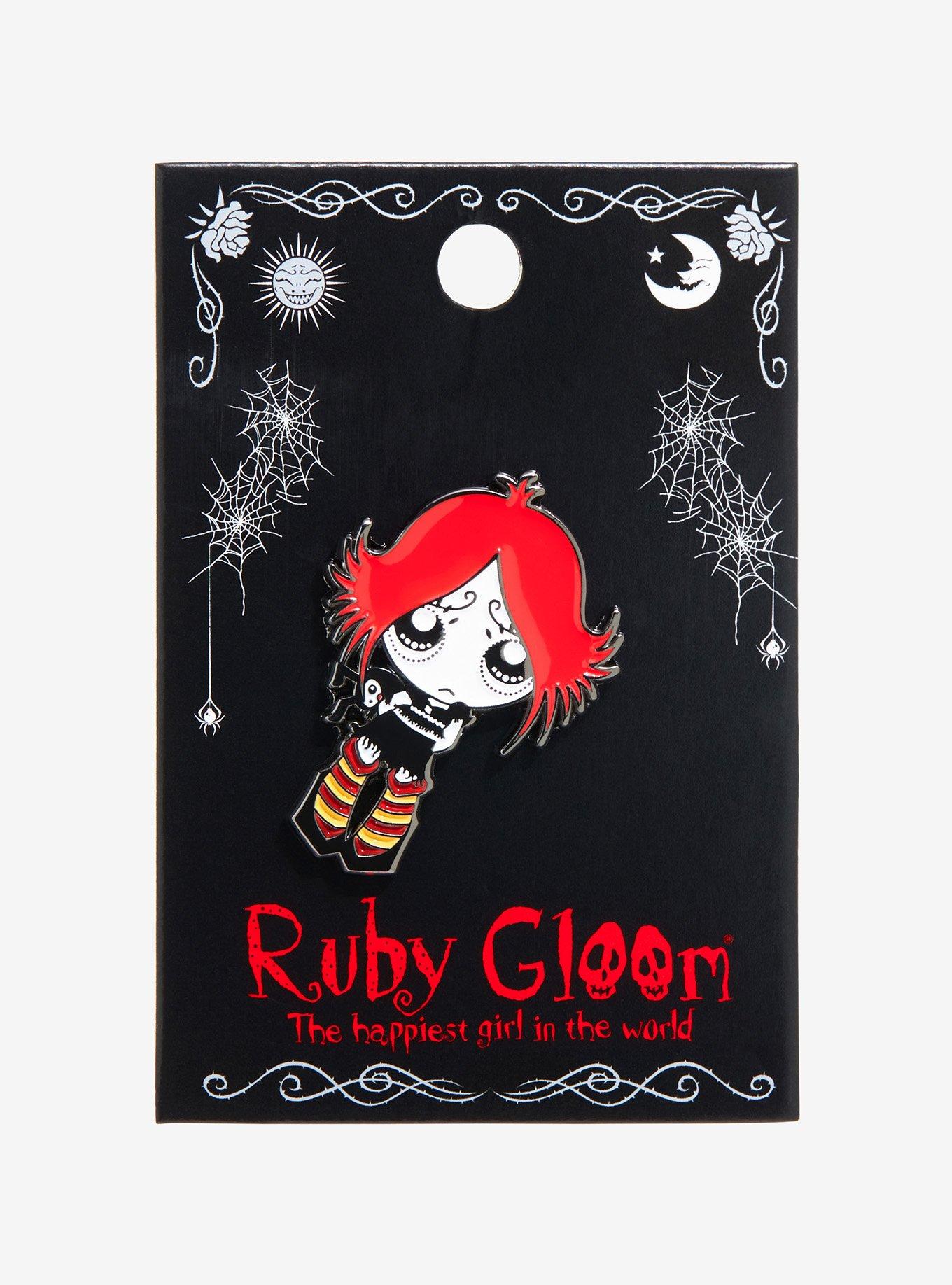 Ruby Gloom Pouty Face Enamel Pin, , alternate