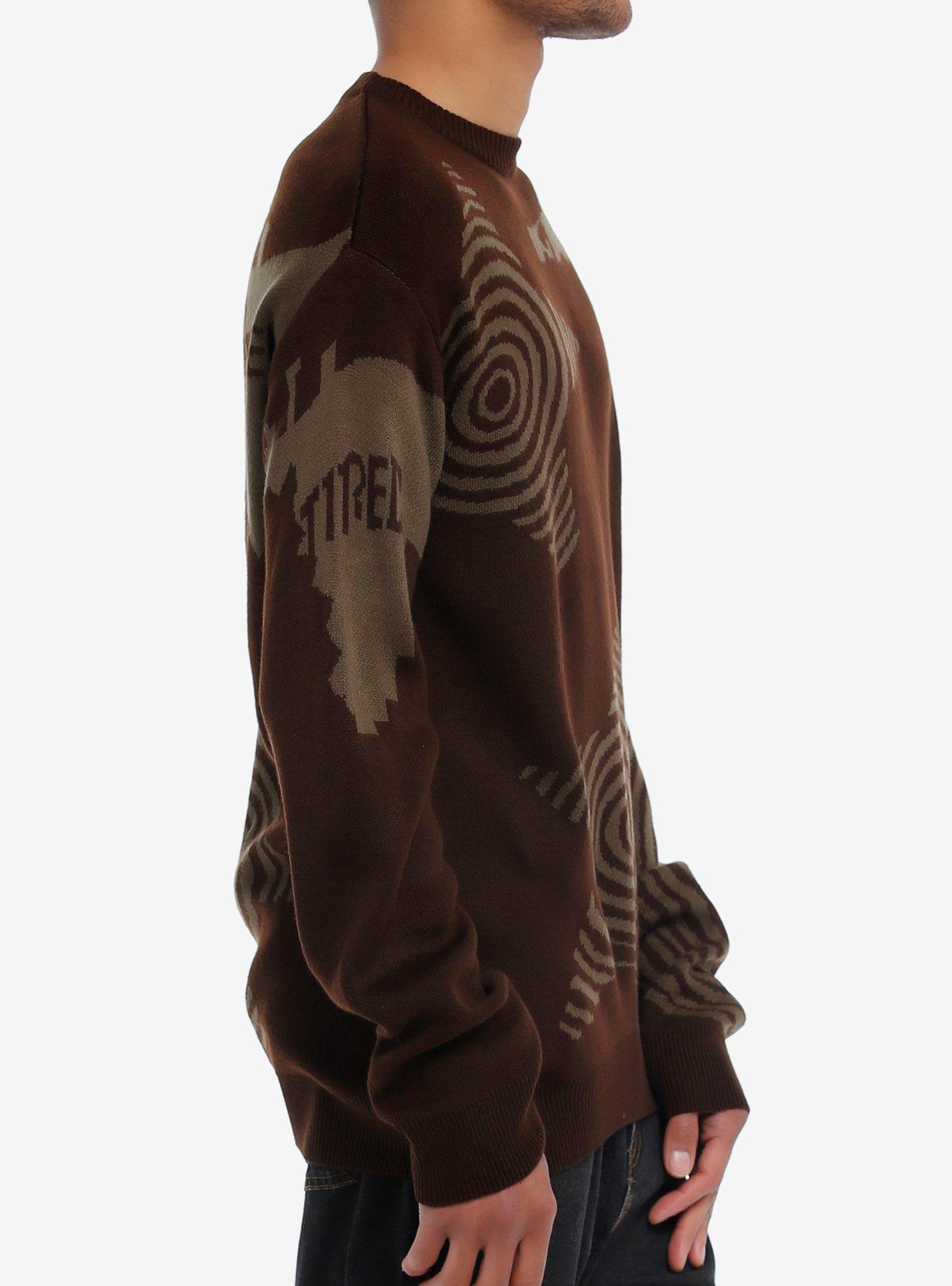 Grunge Swirl Star Intarsia Sweater, MULTI, alternate