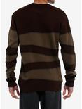Brown Two-Tone Stitch Sweater, MULTI, alternate