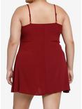 Thorn & Fable Maroon Lace Slip Dress Plus Size, PURPLE, alternate