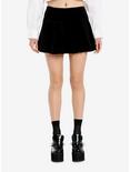 Social Collision Black Corduroy Pleated Skirt, BLACK, alternate