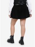 Social Collision Black Corduroy Pleated Skirt Plus Size, BLACK, alternate