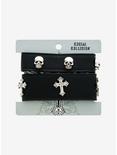Social Collision Cross & Skull Cuff Bracelet Set, , alternate