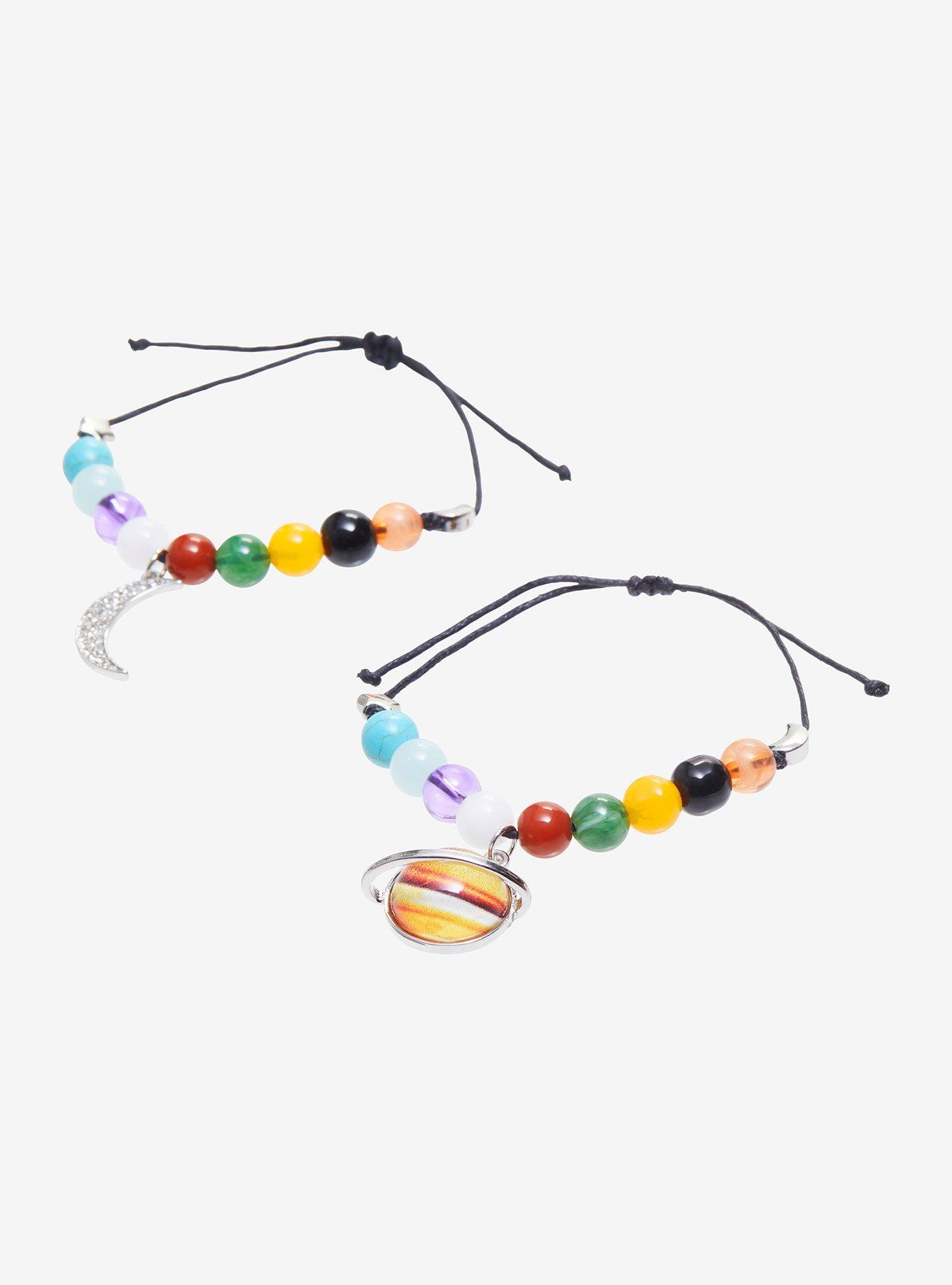 Cosmic Aura Planet Beads Best Friend Cord Bracelet Set, , alternate