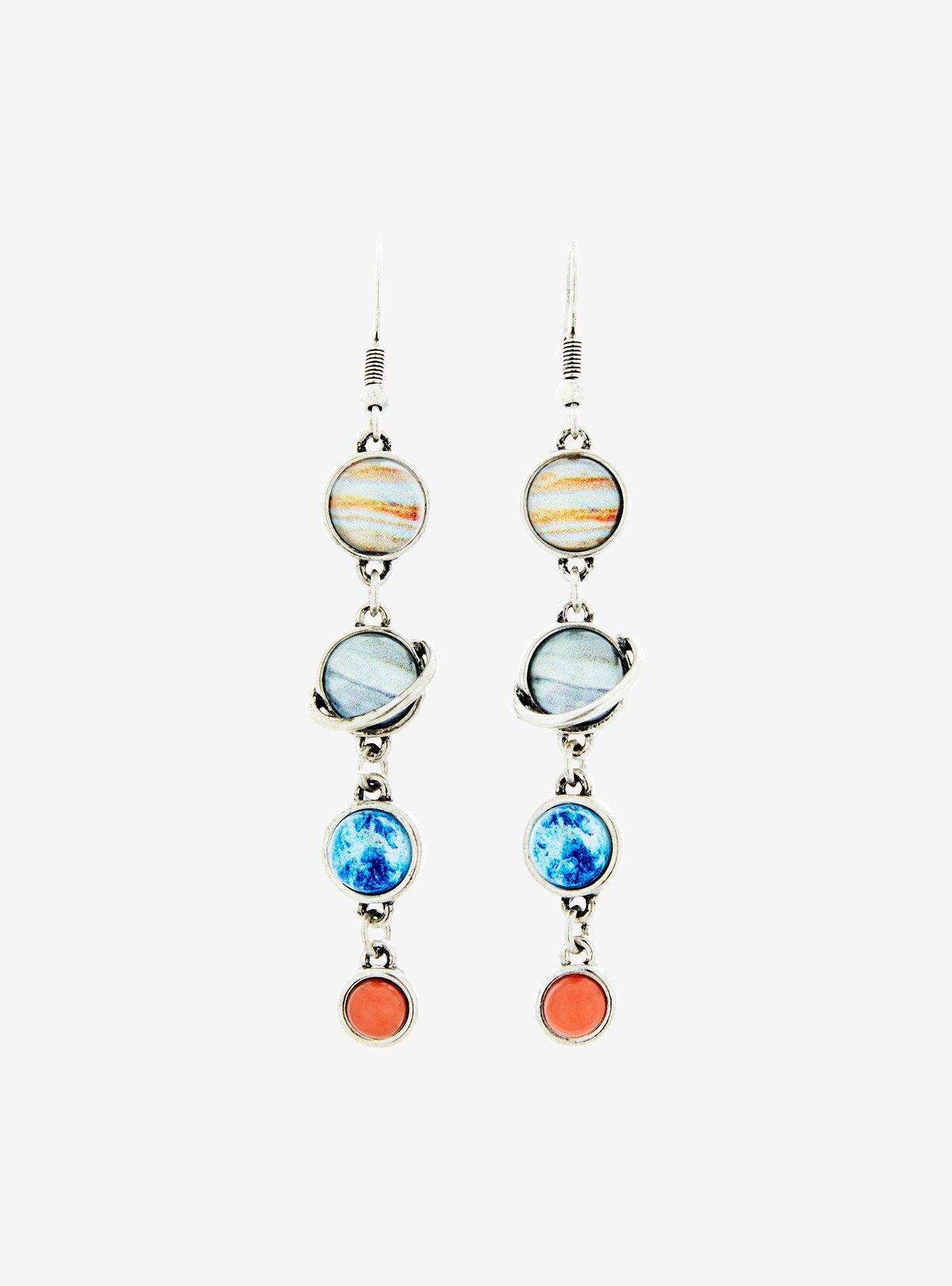 Cosmic Aura Planets Drop Earrings, , alternate