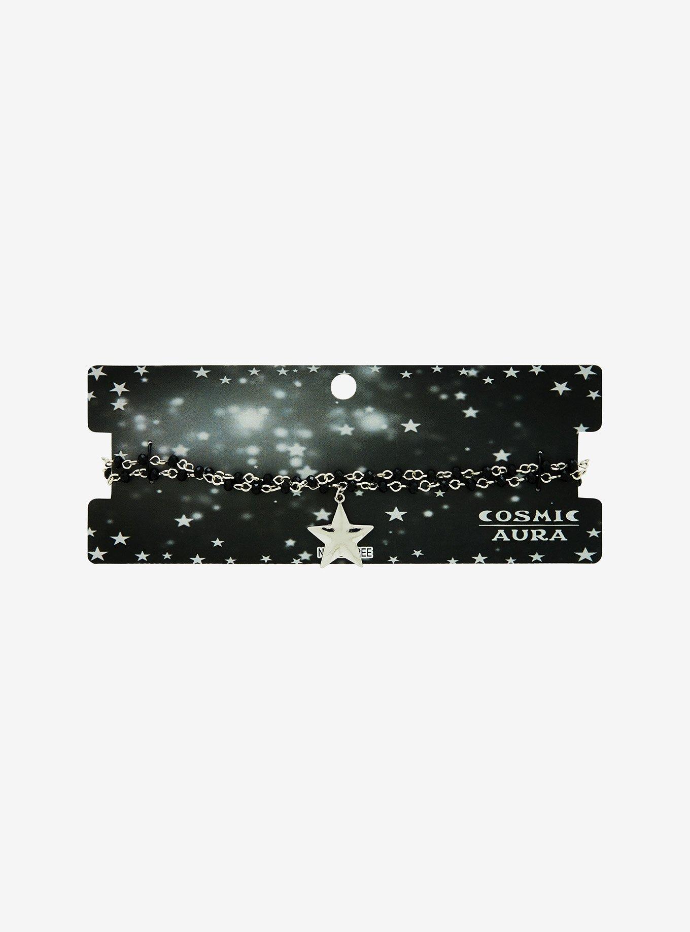 Cosmic Aura Star Black Bead Choker Set, , alternate