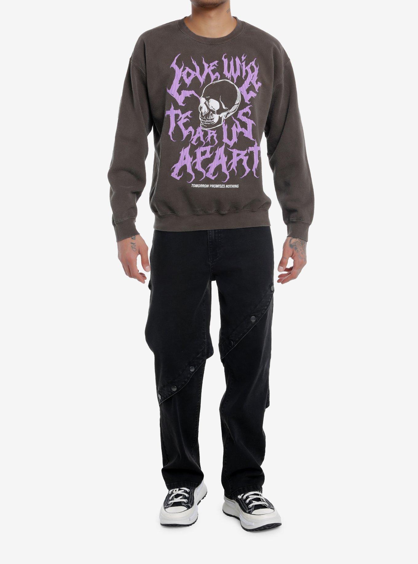 Social Collision® Tomorrow Promises Nothing Skull Sweatshirt, , hi-res