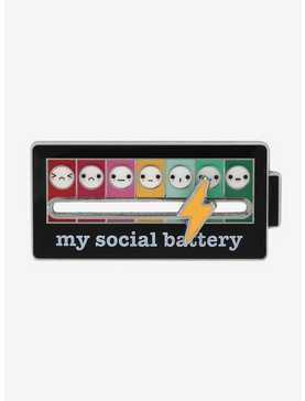 Social Battery Sliding Enamel Pin, , hi-res