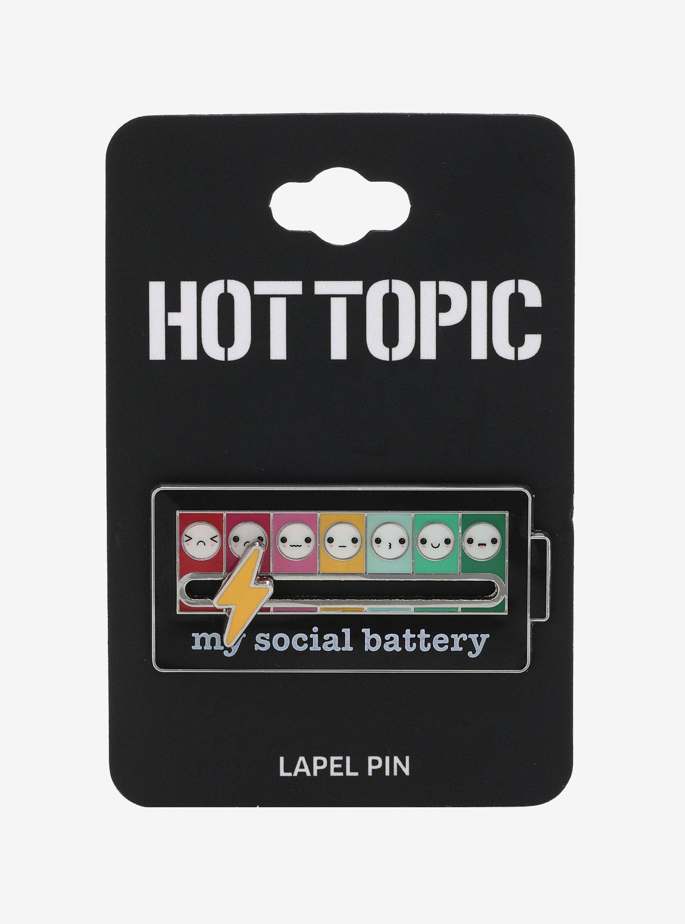 Social Battery Sliding Enamel Pin, , alternate