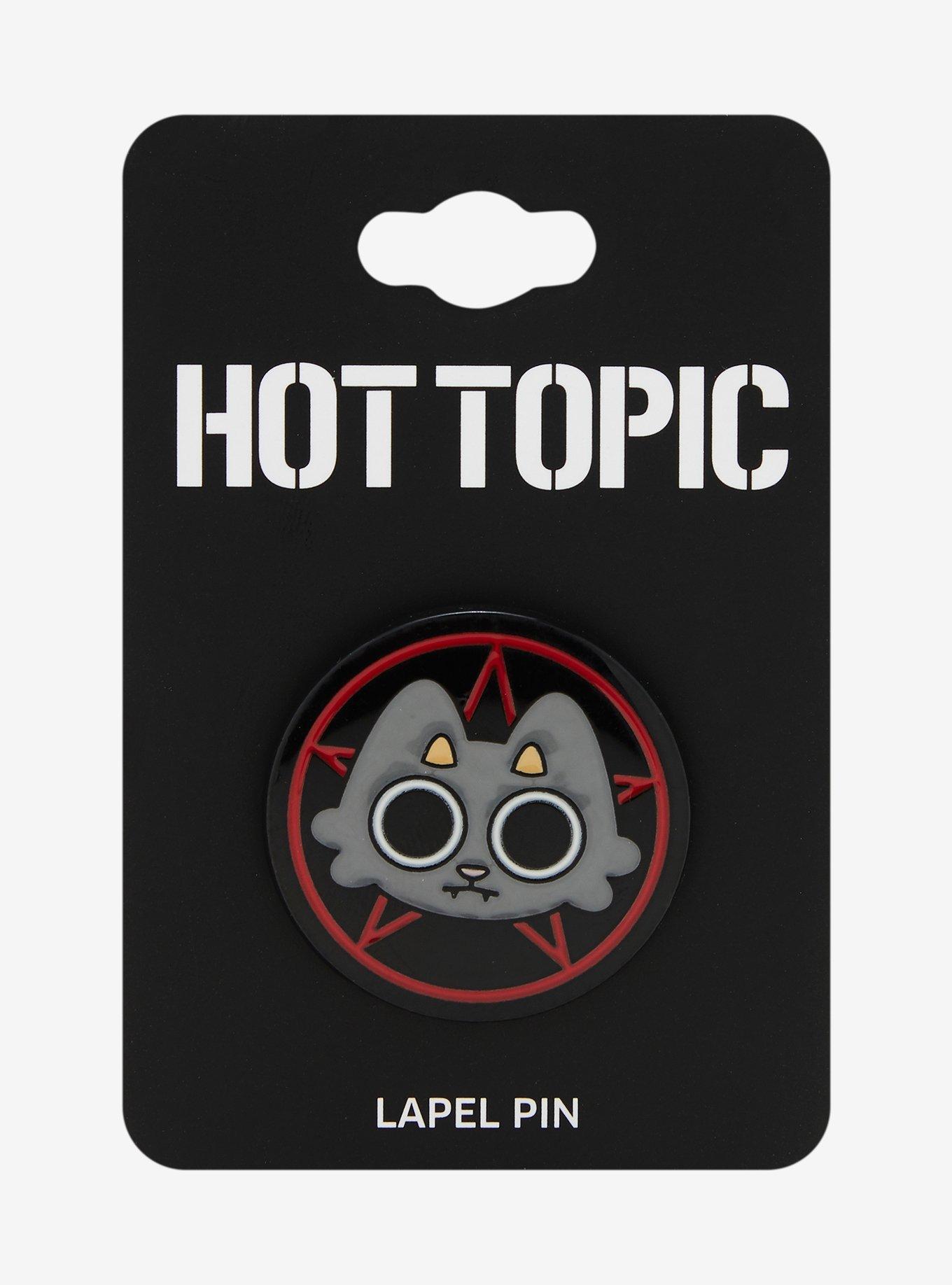 Cat Pentagram Enamel Pin, , alternate