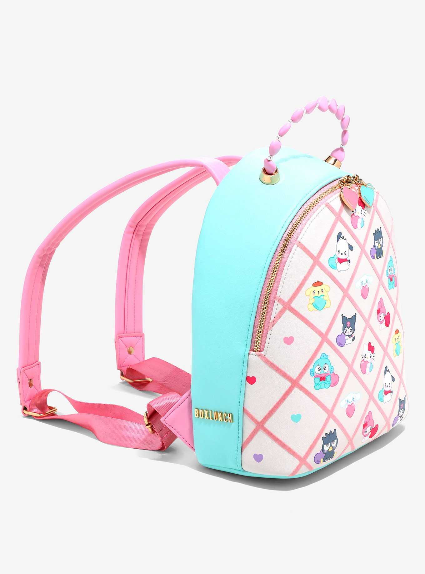 Sanrio Emo Kyun Plaid Charm Mini Backpack — BoxLunch Exclusive, , hi-res