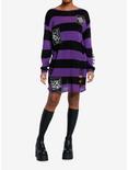 Kuromi Patches Stripe Girls Knit Sweater Dress, , alternate