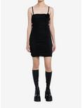 Cosmic Aura Black Rose Ruched Cami Mini Dress, BLACK, alternate