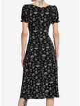 Thorn & Fable Black & Grey Mushroom Puff Sleeve Maxi Dress, GREY, alternate