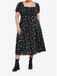 Thorn & Fable Black & Grey Mushroom Puff Sleeve Maxi Dress Plus Size, GREY, alternate