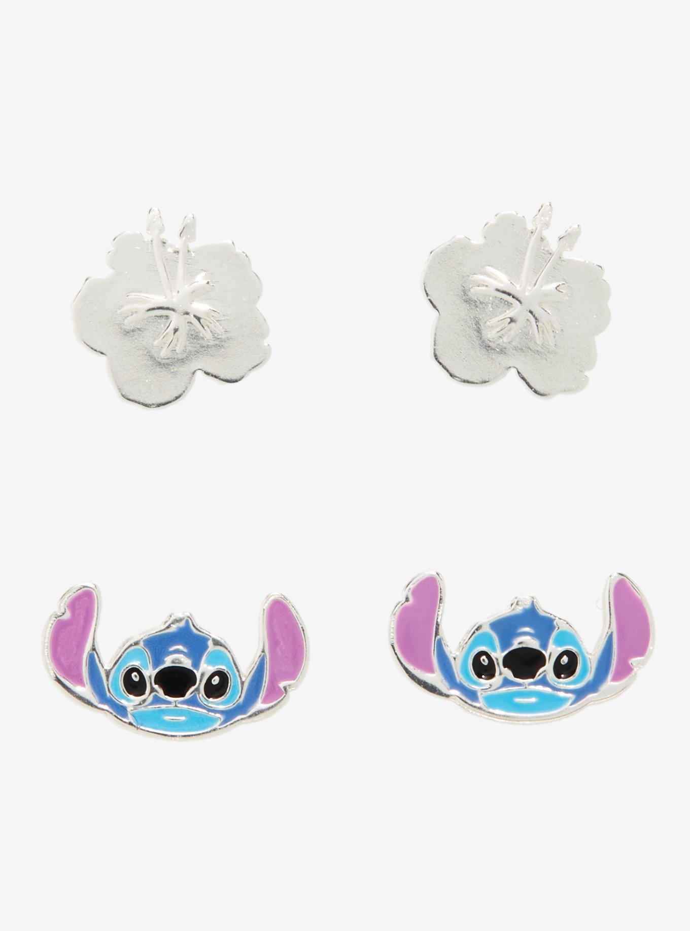 Disney Lilo & Stitch Flowers & Stitch Earring Set - BoxLunch Exclusive, , alternate