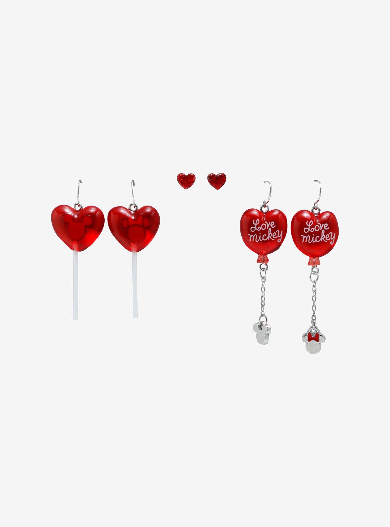 Disney Minnie Mouse Sweetheart Earring Set - BoxLunch Exclusive, , alternate