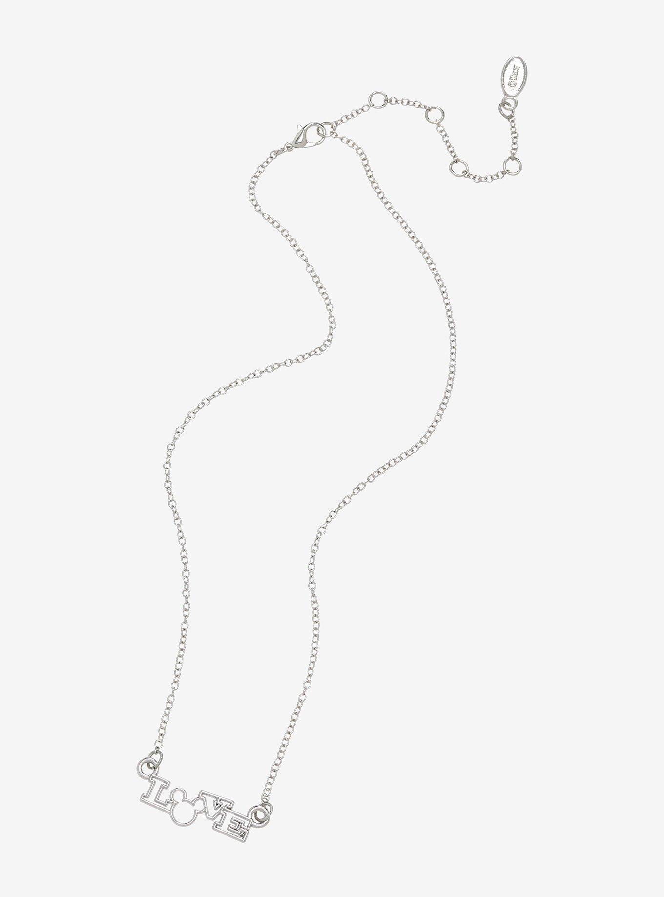 Disney Mickey & Minnie Love Silver Necklace &mdash; BoxLunch Exclusive, , alternate