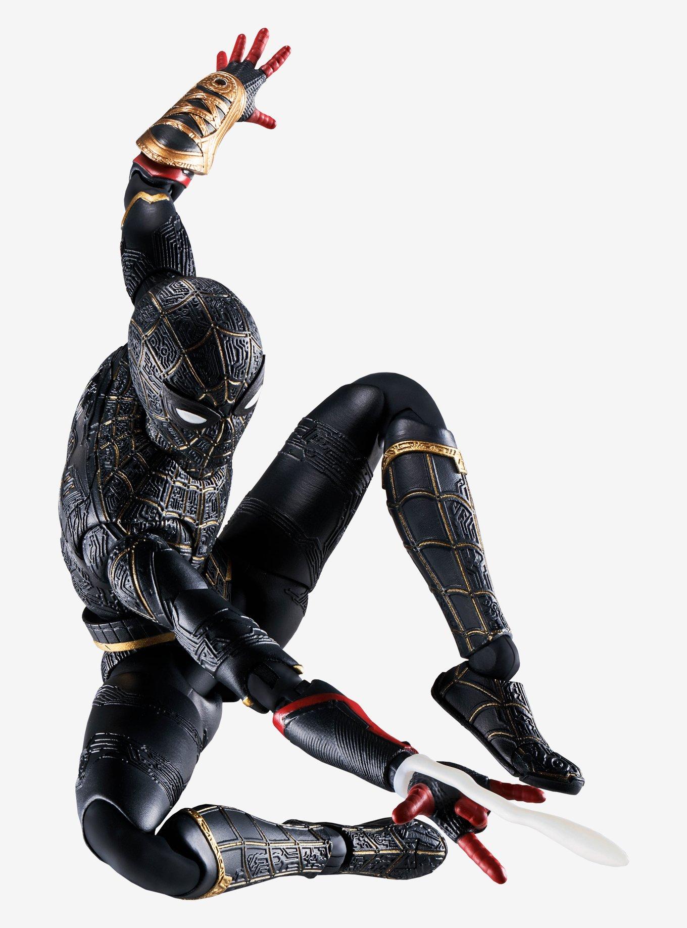 Bandai Spirits Marvel Spider-Man: No Way Home S.H.Figuarts Black & Gold Action Figure, , alternate