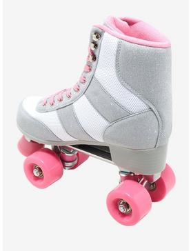 Cosmic Skates Silver & Pink Glitter Sneaker Roller Skates, , hi-res
