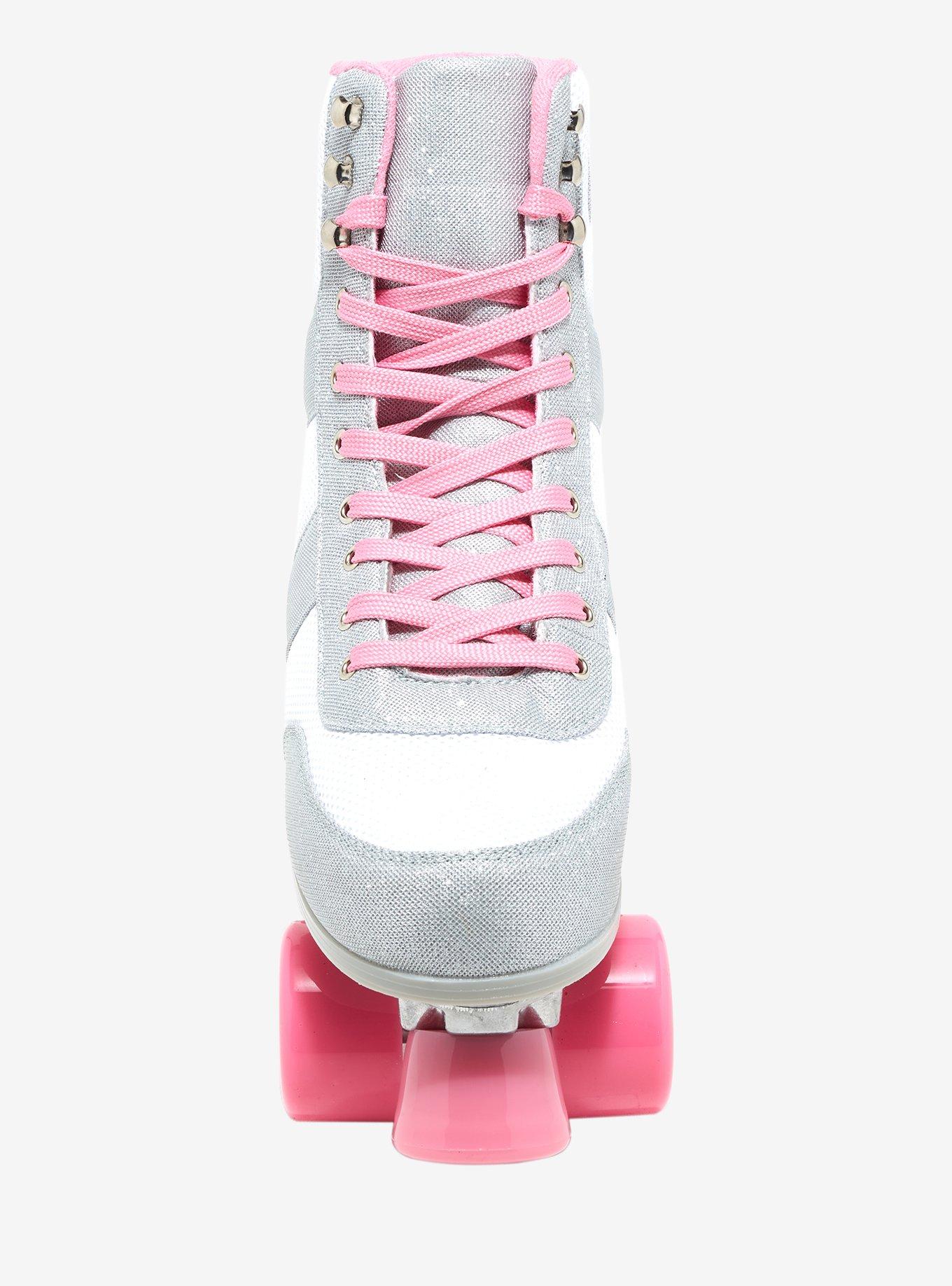 Cosmic Skates Silver & Pink Glitter Sneaker Roller Skates, MULTI, alternate